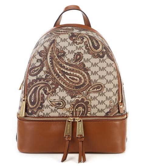 michael kors rhea paisley backpack|Michael Kors rhea colorblock backpack.